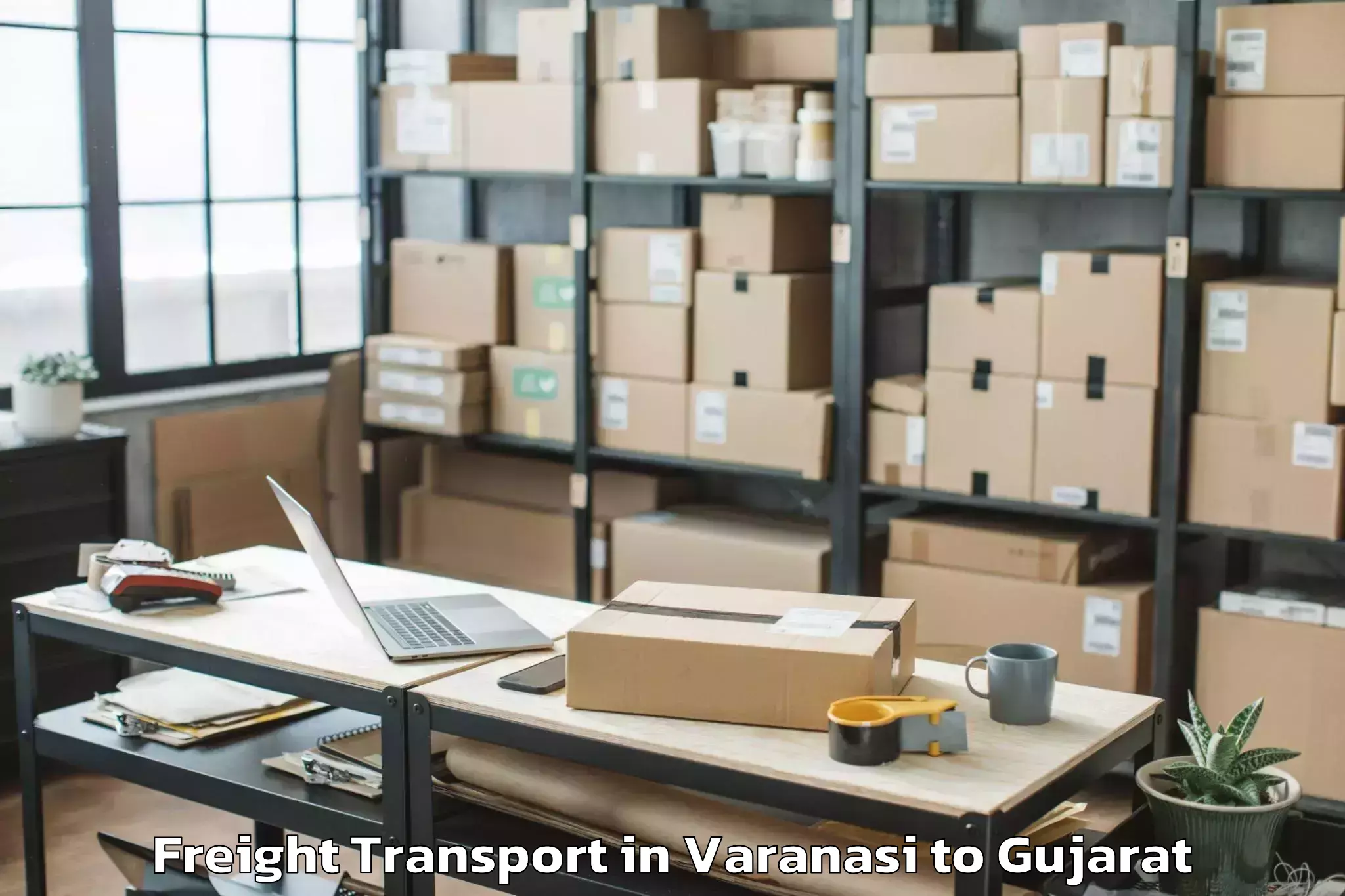 Top Varanasi to Sanand Freight Transport Available